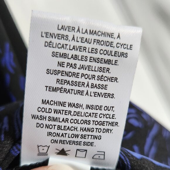 Womens Sleeveless Blouse, Blue and Black, Reitmans, Size XL - Picture 5 of 5